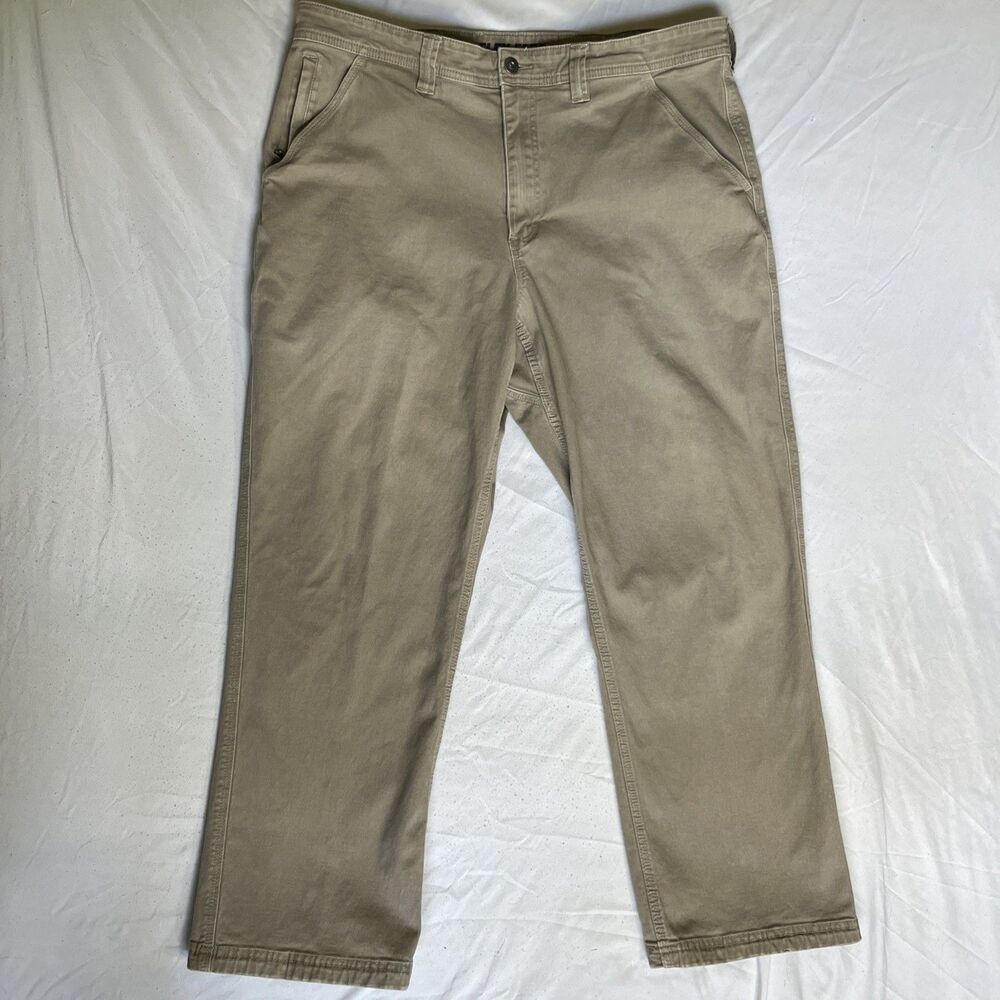 Duluth Trading Co Flex Fire Hose Work Pants Mens 36x28 Brown Stretch Utility